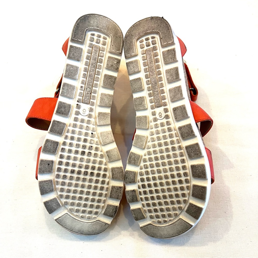 Adrienne Vittadini Sport Women's Orange Wedge Sandals - Picture 5 of 7